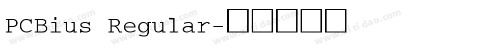 PCBius Regular字体转换